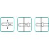 Zopa Zár szekrénytartókhoz 2db - white