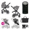 PETITE&MARS Kočík kombinovaný ICON 2v1 Dove Grey XXL AIR (Variáns Dove Grey XXL AIR)