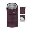 PETITE&MARS Set zimný fusak Jibot 3v1 + rukavice na kočík Jasie Mysterious Plum (Variáns Mysterious Plum)