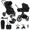 MUUVO Quick 4.0 kombinált babakocsi szett 2az1-ben + CYBEX Aton B2 i-Size gyerekülés + bázis (Variáns Classic black)