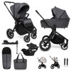 MUUVO Quick 4.0 kombinált babakocsi szett 2az1-ben + CYBEX Aton B2 i-Size gyerekülés + bázis (Variáns Classic black)