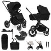 MUUVO Quick 4.0 kombinált babakocsi szett 2az1-ben + CYBEX Aton B2 i-Size gyerekülés + bázis (Variáns Classic black)