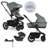EASYWALKER Harvey⁵ 2 az 1-ben LITE AIR kombinált babakocsi + CYBEX Aton B2 i-Size gyerekülés + bázis (Variáns Midnight Black)