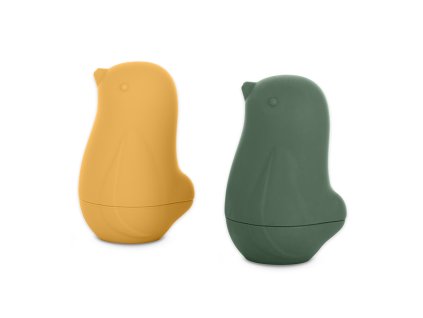PETITE&MARS Hračky silikónové do vody Love birds Ochre Green 6m+ (Varianta PETITE&MARS Hračky silikónové do vody Love birds Ochre Green 6m+)