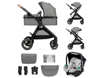 KINDERKRAFT Kočík kombinovaný 3v1 Esme Moonlight Grey (Varianta KINDERKRAFT Kočík kombinovaný 3v1 Esme Moonlight Grey)