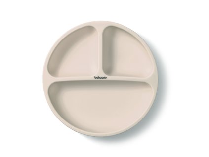 BABYONO Tanier silikónový s prísavkou - beige 6m+ (Varianta BABYONO Tanier silikónový s prísavkou - beige 6m+)