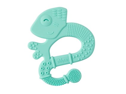 CHICCO Hryzačka silikónová Super Soft Chameleón modrý 2m+ (Varianta CHICCO Hryzačka silikónová Super Soft Chameleón modrý 2m+)