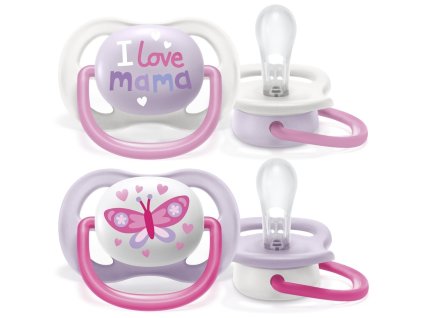 Philips AVENT Cumlík Ultra air text 0-6m dievča 2 ks (Varianta Philips AVENT Cumlík Ultra air text 0-6m dievča 2 ks)
