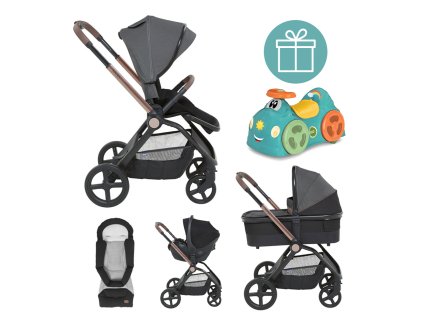 CHICCO Kočík kombinovaný Mysa 3v1 Black Satin + odrážadlo Chicco All around ZADARMO (Varianta CHICCO Kočík kombinovaný Mysa 3v1 Black Satin + odrážadlo Chicco All around ZADARMO)