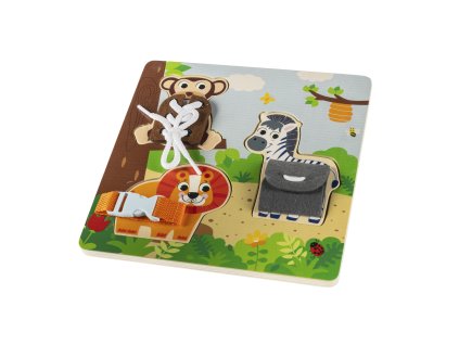 Dřevěné montessori puzzle, Wood, Hnědá (Variáns Wood)