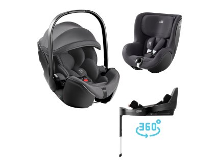 BRITAX RÖMER Autosedačka set Baby-Safe Pro + Vario Base 5Z + autosedačka Dualfix 5z Classic (Variáns Deep Grey)