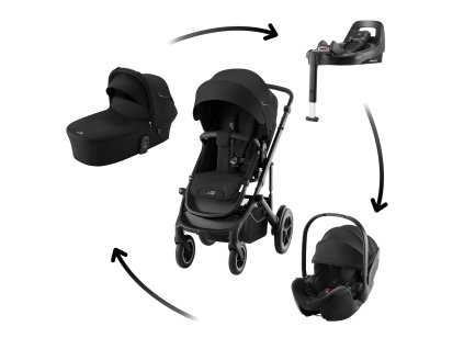 BRITAX RÖMER Set Smile 5Z + carrycot + Baby-Safe PRO + Vario Base 5Z (Variáns Space Black)