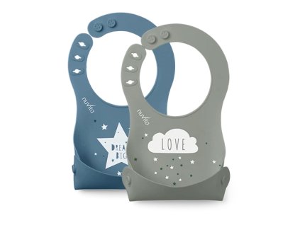 Silikonový bryndák, Blue/Green, Modrá (Variáns Blue/Green)