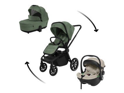 ZOPA Set kočík Move Cross 5 + hlboká korba Move XL 5 + autosedačka XM podľa vlastného výberu (Variáns Rocky Green)