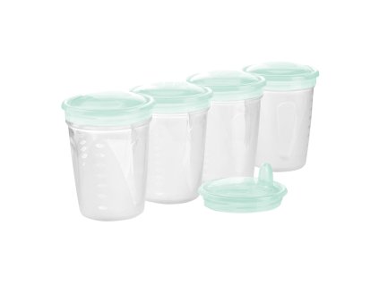 BABYONO Tégliky na úschovu pokrmov 4 ks