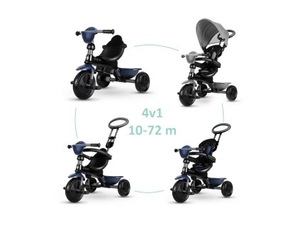 QPLAY Trojkolka Cosy Grey, vek 10-72 mesiacov