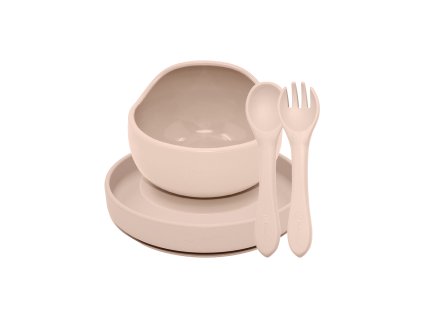 PETITE&MARS Set jedálenský silikónový TAKE&MATCH 3 ks Desert Sand 6m+ (Varianta PETITE&MARS Set jedálenský silikónový TAKE&MATCH 3 ks Desert Sand 6m+)