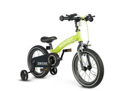 QPLAY Bicykel Miniby 3v1 Green, vek 2 - 8 rokov (Varianta QPLAY Bicykel Miniby 3v1 Green, vek 2 - 8 rokov)