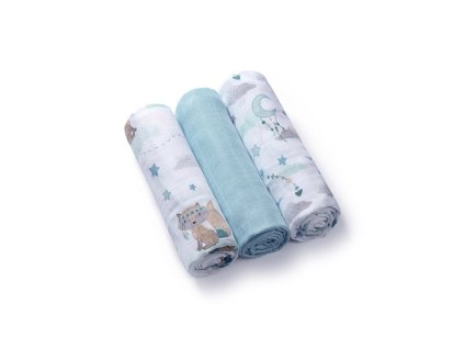 BABYONO Plienky bambusové 3 ks Blue, 70x70 cm (Varianta BABYONO Plienky bambusové 3 ks Blue, 70x70 cm)