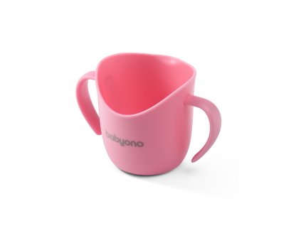 BABYONO Hrnček ergonomický s uškami 120 ml ružový 6m+ (Varianta BABYONO Hrnček ergonomický s uškami 120 ml ružový 6m+)