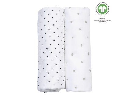 MOTHERHOOD Plienka mušelínová BIO 2ks Grey and Black Dots 85x85cm (Varianta MOTHERHOOD Plienka mušelínová BIO 2ks Grey and Black Dots 85x85cm)