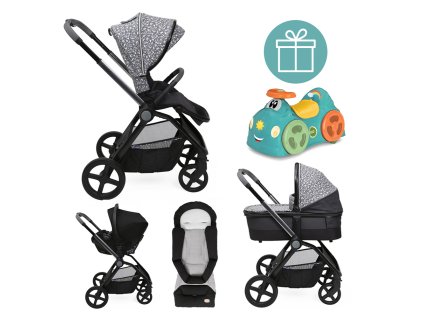 CHICCO Kočík kombinovaný Mysa 3v1 Charming Grey + odrážadlo Chicco All around ZADARMO (Varianta CHICCO Kočík kombinovaný Mysa 3v1 Charming Grey + odrážadlo Chicco All around ZADARMO)