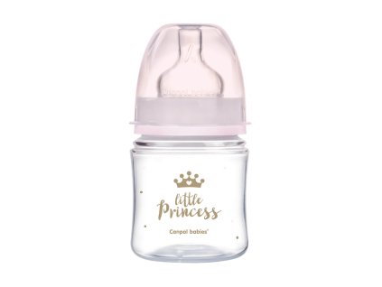 CANPOL BABIES Fľaša so širokým hrdlom Royal Baby 120 ml ružová (Varianta CANPOL BABIES Fľaša so širokým hrdlom Royal Baby 120 ml ružová)