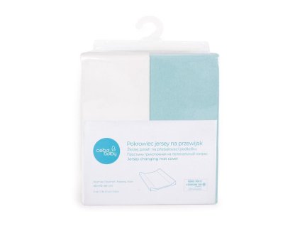 CEBA BABY Poťah na prebaľovaciu podložku 50x70-80 cm 2 ks Turquoise+Ecru (Varianta CEBA BABY Poťah na prebaľovaciu podložku 50x70-80 cm 2 ks Turquoise+Ecru)