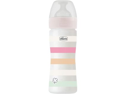 CHICCO Fľaša dojčenská Well-being silikón 250 ml dievča (Varianta CHICCO Fľaša dojčenská Well-being silikón 250 ml dievča)