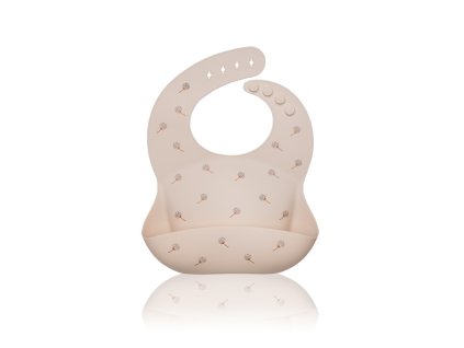 PETITE&MARS Podbradník silikónový Sam Beige Dandelion (Varianta PETITE&MARS Podbradník silikónový Sam Beige Dandelion)