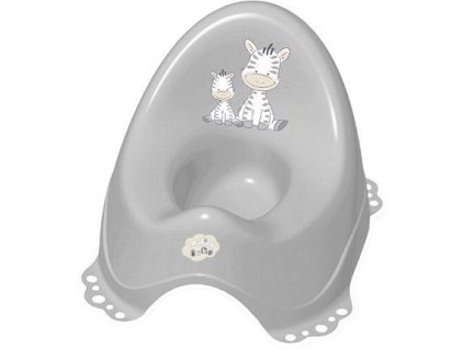 MALTEX Nočník protišmykový s hudbou Zebra - grey (Varianta MALTEX Nočník protišmykový s hudbou Zebra - grey)