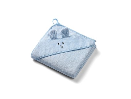 BABYONO Osuška s kapucňou a uškami Bamboo modrá 100x100 cm (Varianta BABYONO Osuška s kapucňou a uškami Bamboo modrá 100x100 cm)