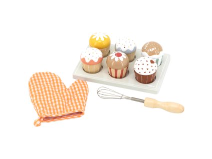 tryco dreveny cupcake set