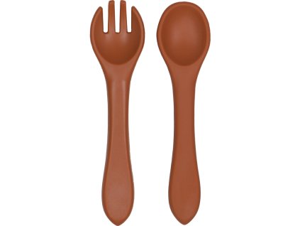 tryco silikonova lzicka vidlicka sienna