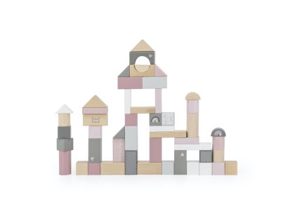 label label drevene kostky 50 ks ruzove