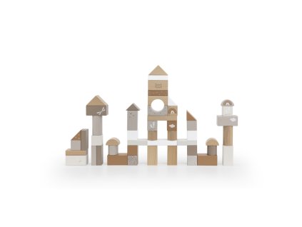 label label drevene kostky 50 ks nougat