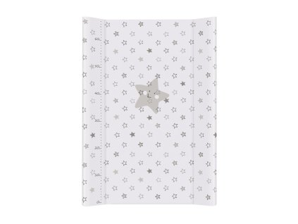 CEBA Podložka prebaľovacia 2-hranná s pevnou doskou (50x70) Comfort Hviezdy šedá (Varianta CEBA Podložka prebaľovacia 2-hranná s pevnou doskou (50x70) Comfort Hviezdy šedá)