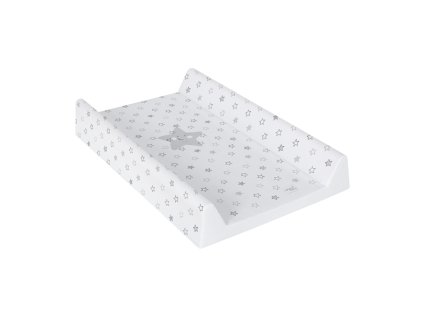 CEBA Podložka prebaľovacia 2-hranná s pevnou doskou (50x80) Comfort Hviezdy svetlo šedá (Varianta CEBA Podložka prebaľovacia 2-hranná s pevnou doskou (50x80) Comfort Hviezdy svetlo šedá)