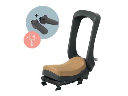 Urban Iki Detské sedadlo na bicykel junior s adaptérom zadné Bincho Čierna/Kurumi Hnedá, Čierna/Hnedá