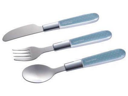 CANPOL BABIES Príbor detský kovový 3ks modrý (Varianta CANPOL BABIES Príbor detský kovový 3ks modrý)