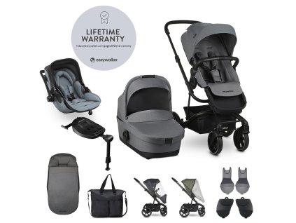 EASYWALKER Set XXL Kočík Harvey3 Fossil Grey + KIDDY Evoluna i-size 2 (Varianta EASYWALKER Set XXL Kočík Harvey3 Fossil Grey + KIDDY Evoluna i-size 2)