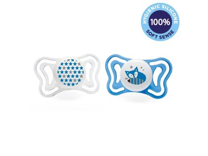 CHICCO Cumlík Physio Light silikónový 6-16m chlapec - hviezdy/líška 2 ks (Varianta CHICCO Cumlík Physio Light silikónový 6-16m chlapec - hviezdy/líška 2 ks)