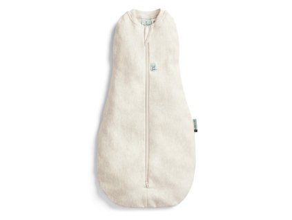 ERGOPOUCH Zavinovačka a vak na spanie 2v1 Cocoon Oatmeal Marle 6-12 m, 8-10 kg, 1 tog