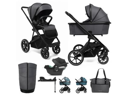 MUUVO SET Kočík 4v1 Slick 2.0 set Iron graphite + CYBEX Aton B2 i-Size + základňa (Varianta MUUVO SET Kočík 4v1 Slick 2.0 set Iron graphite + CYBEX Aton B2 i-Size + základňa)