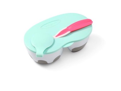 BABYONO Miska 2v1 uzatvárateľná, s lyžičkou 200+150 ml ružová 6m+ (Varianta BABYONO Miska 2v1 uzatvárateľná, s lyžičkou 200+150 ml ružová 6m+)