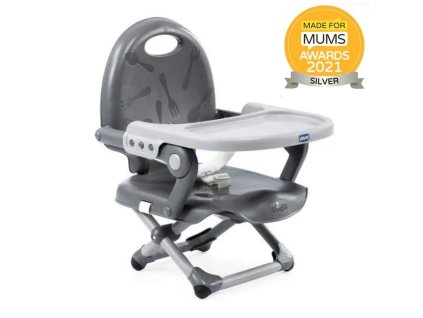 CHICCO Podsedák prenosný Pocket Snack na stoličku - Dark Grey (Varianta CHICCO Podsedák prenosný Pocket Snack na stoličku - Dark Grey)