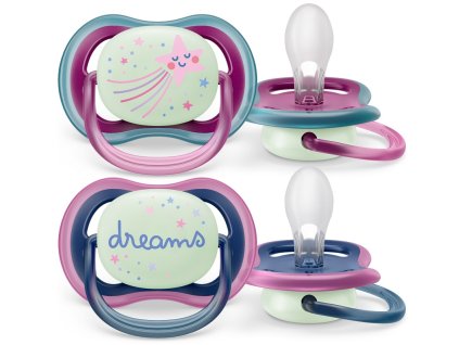 Philips AVENT Cumlík Ultra air nočný 6-18m dievča 2ks (Varianta Philips AVENT Cumlík Ultra air nočný 6-18m dievča 2ks)