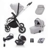 ZOPA SET kočík Move+ vanička+adaptéry+autosedačka+báza (Variáns Silver Grey/Silver)