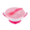 BABYONO Miska uzatvárateľná s prísavkou a lyžičkou 300 ml ružová 6m+ (Varianta BABYONO Miska uzatvárateľná s prísavkou a lyžičkou 300 ml ružová 6m+)