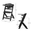 KINDERKRAFT Stolička jedálenská Enock Black (Varianta KINDERKRAFT Stolička jedálenská Enock Black)
